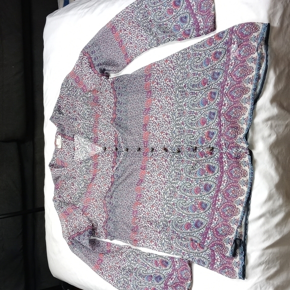 Converse One Star sheer colored womens button down top - Picture 1 of 12